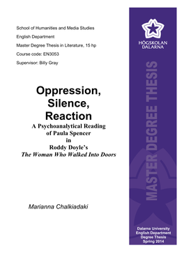 Oppression, Silence, Reaction