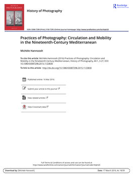 Circulation and Mobility in the Nineteenth-Century Mediterranean