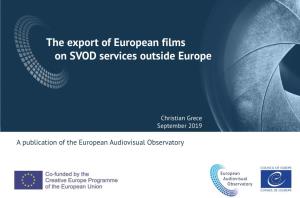 The Export of European Films on SVOD Outside Europe