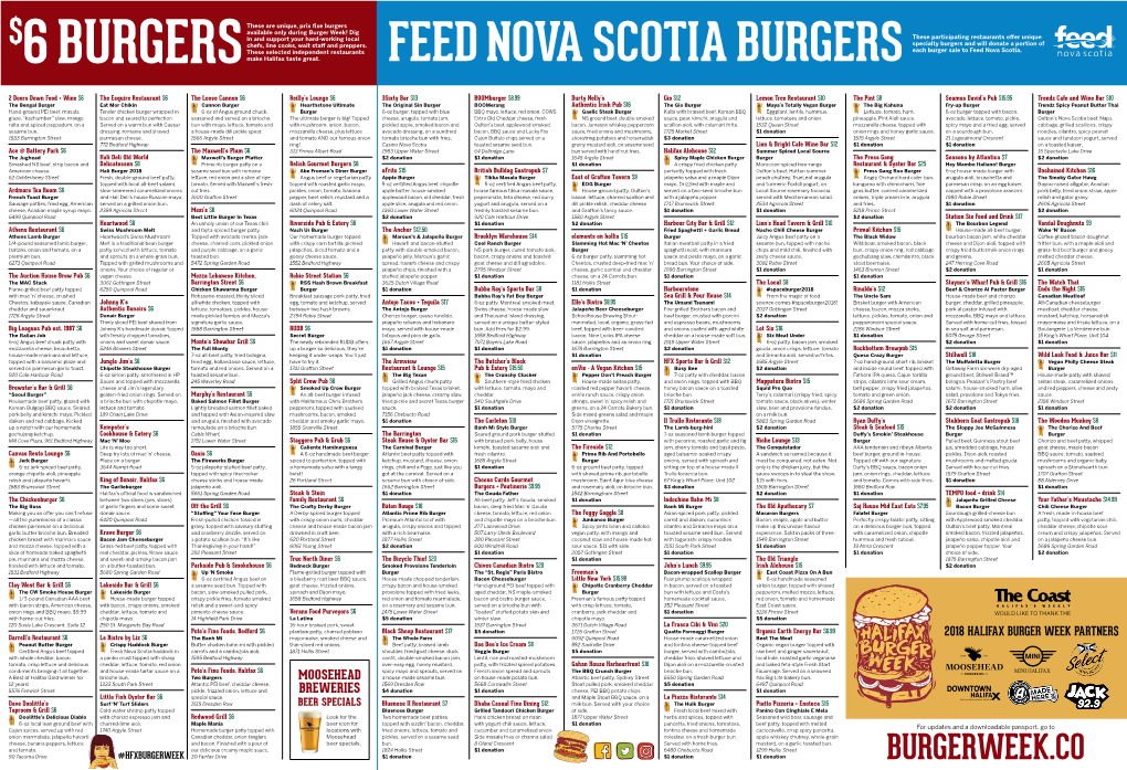 Feed Nova Scotia Burgers