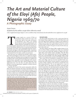 The Art and Material Culture of the Eloyi (Afo) People, Nigeria 1969/70 a Photographic Essay