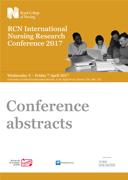 RCN International Nursing Research Conference 2017