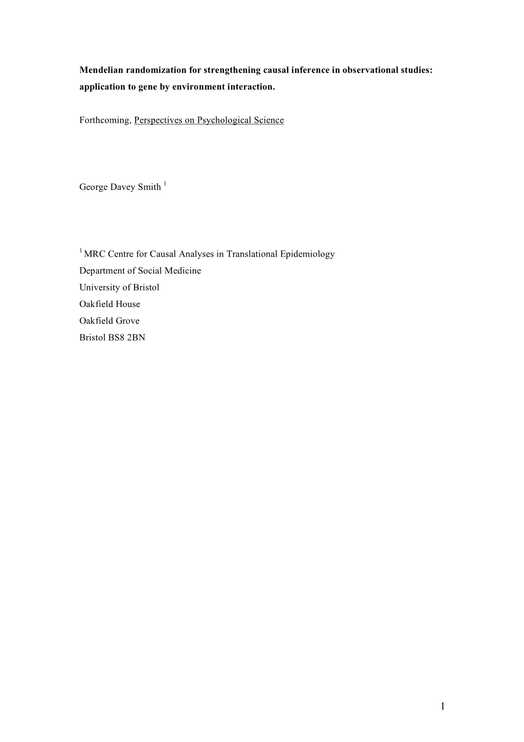 Mendelian Randomization for Strengthening Causal Inference in Observational Studies: Application to Gene by Environment Interaction