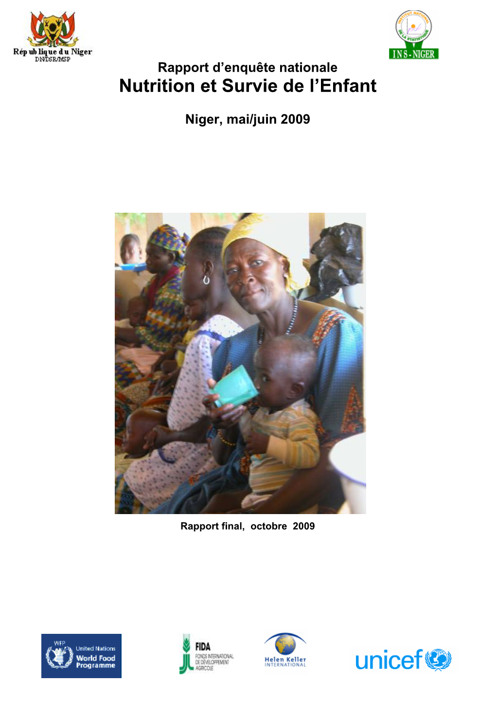 Nutrition Et Survie De L'enfant Conduite En Juin-Juillet 2008