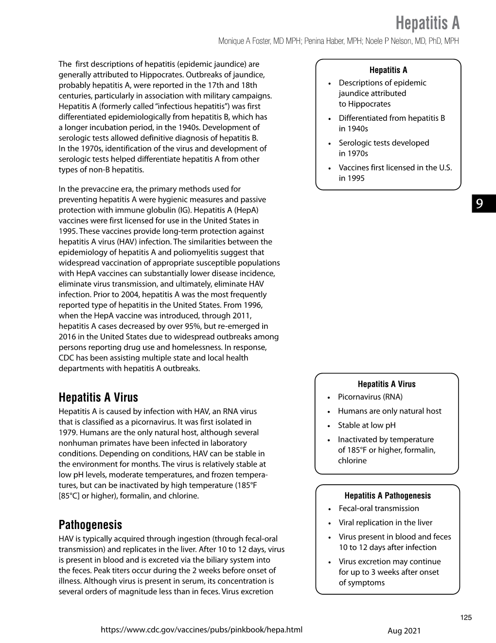 Chapter 9: Hepatitis; Epidemiology and Prevention of Vaccine