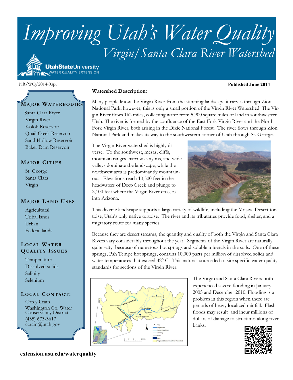 Improving Utah's Water Quality, Virgin/Santa Clara River Watershed