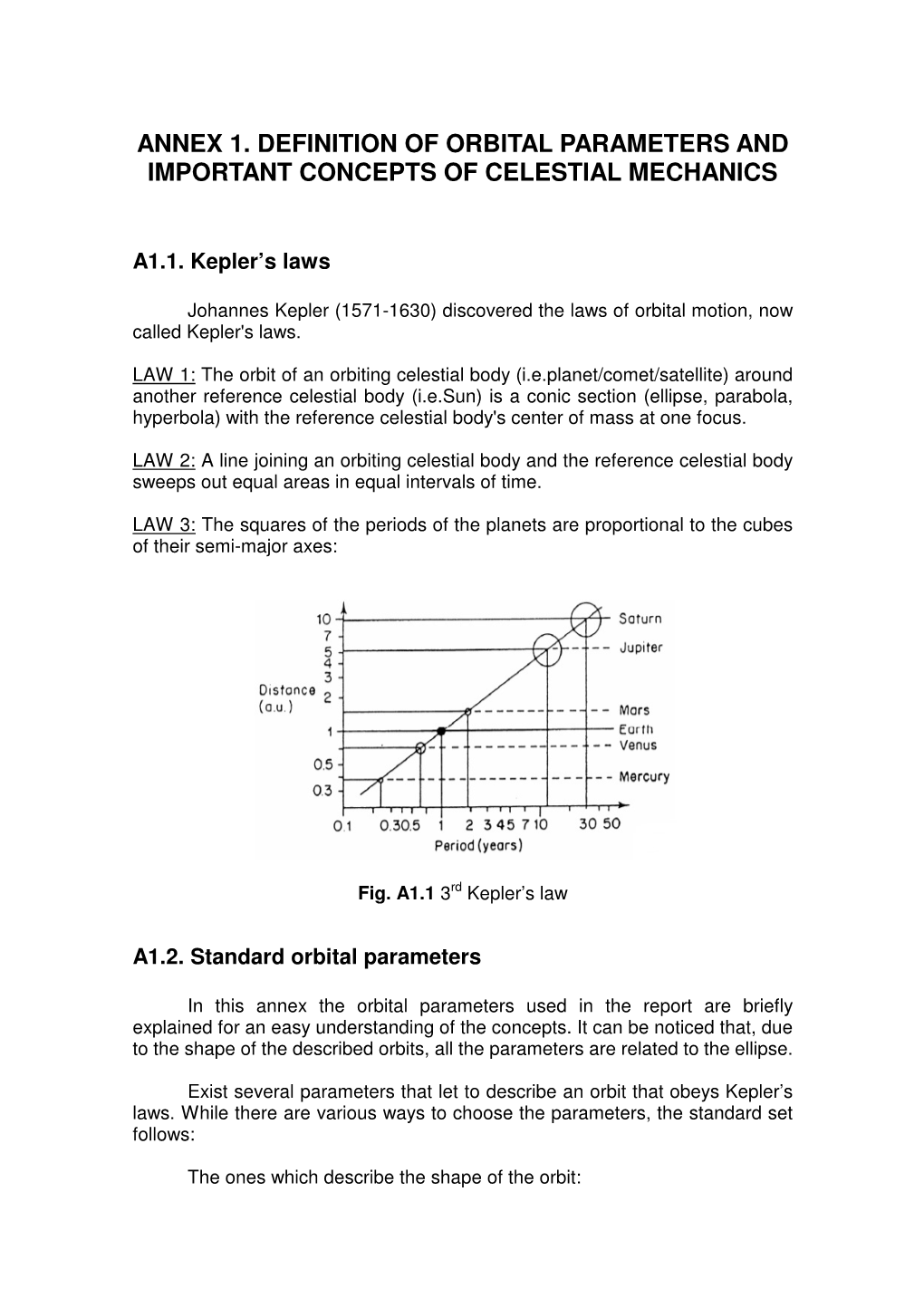 Annex 1. Definition of Orbital Parameters and Important Concepts of Celestial Mechanics