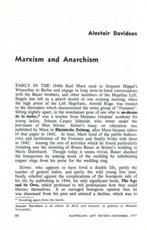 Marxism and Anarchism