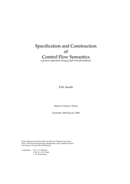Specification and Construction of Control Flow Semantics