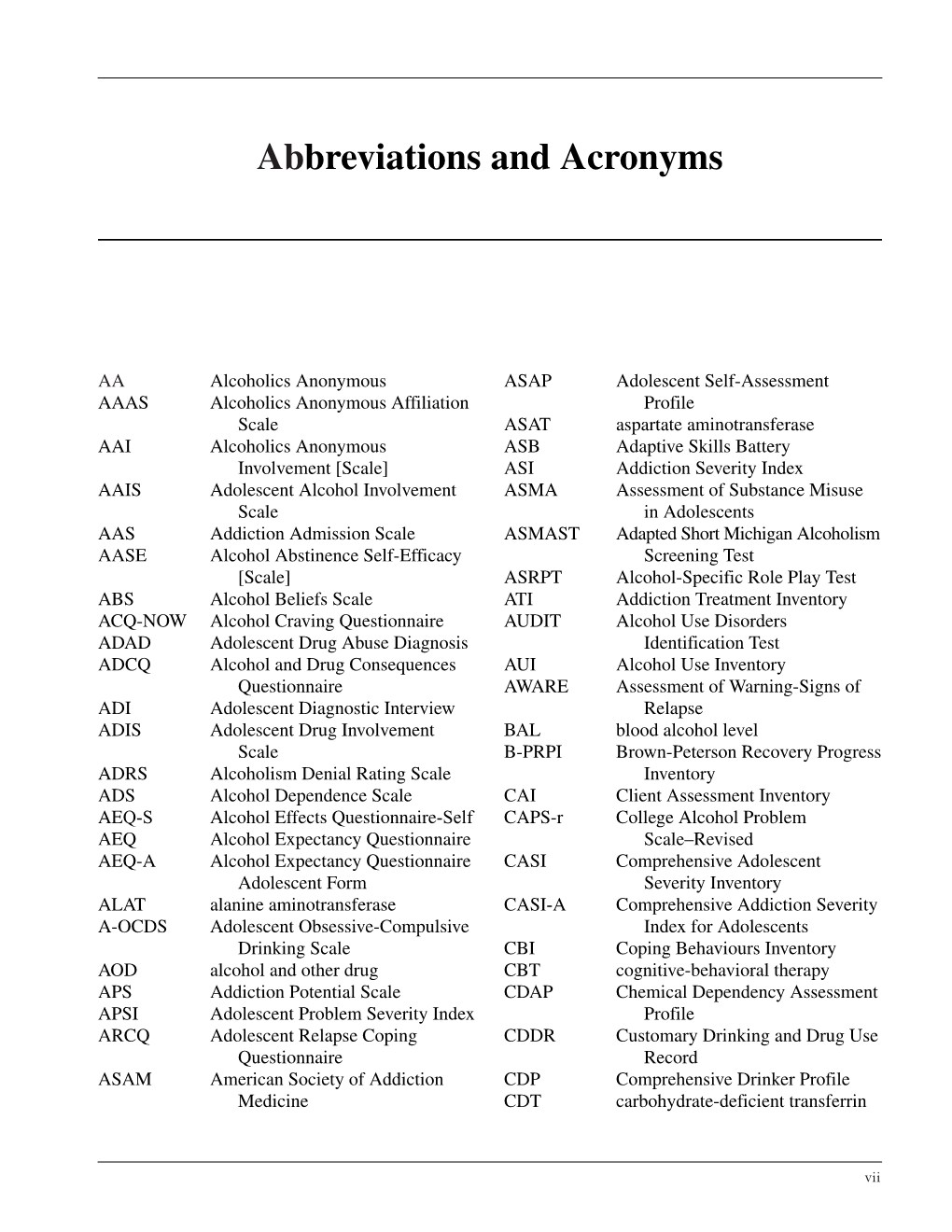 Abbreviations and Acronyms