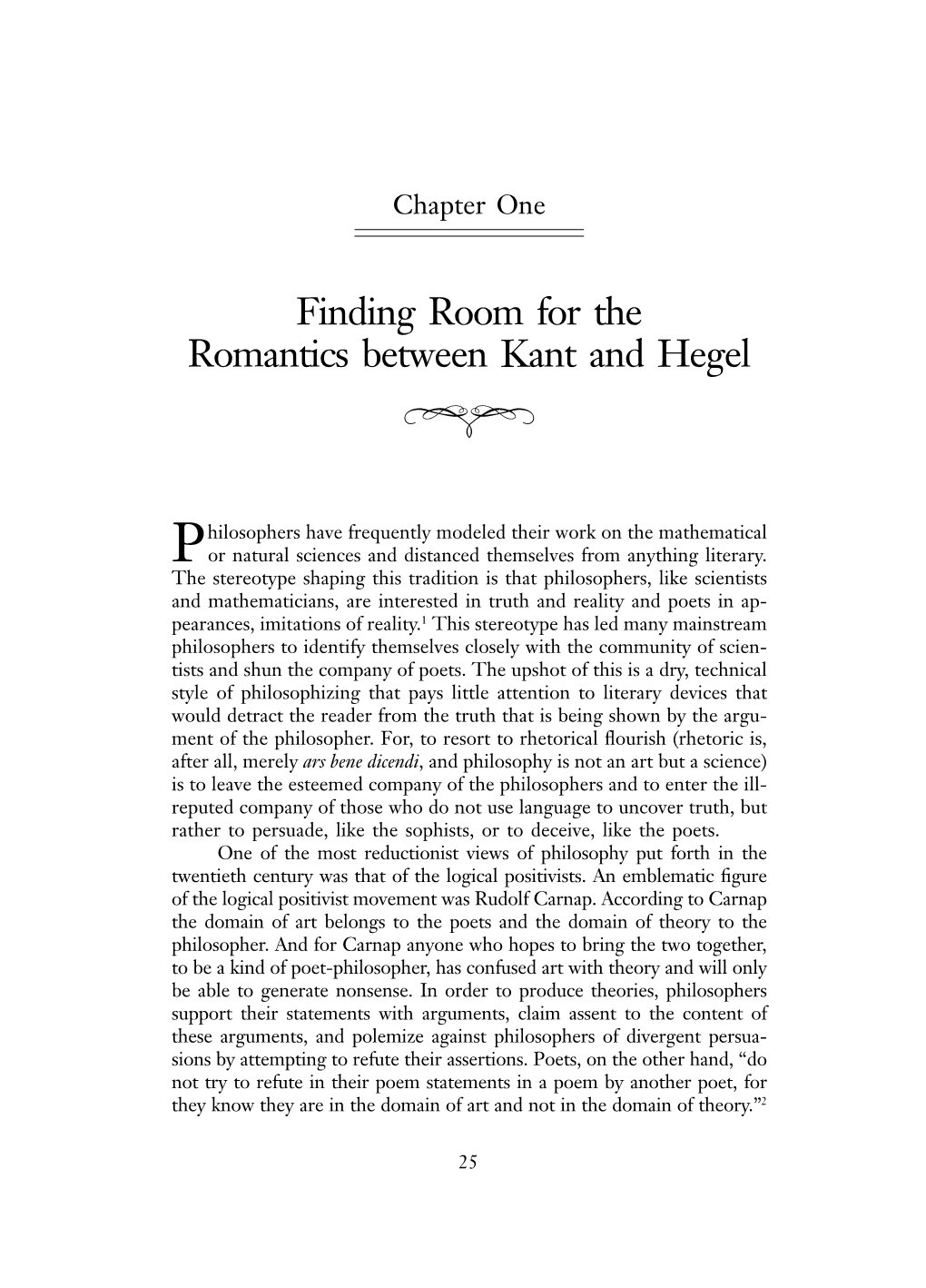 Finding Room for the Romantics Between Kant and Hegel ማሜምሞ