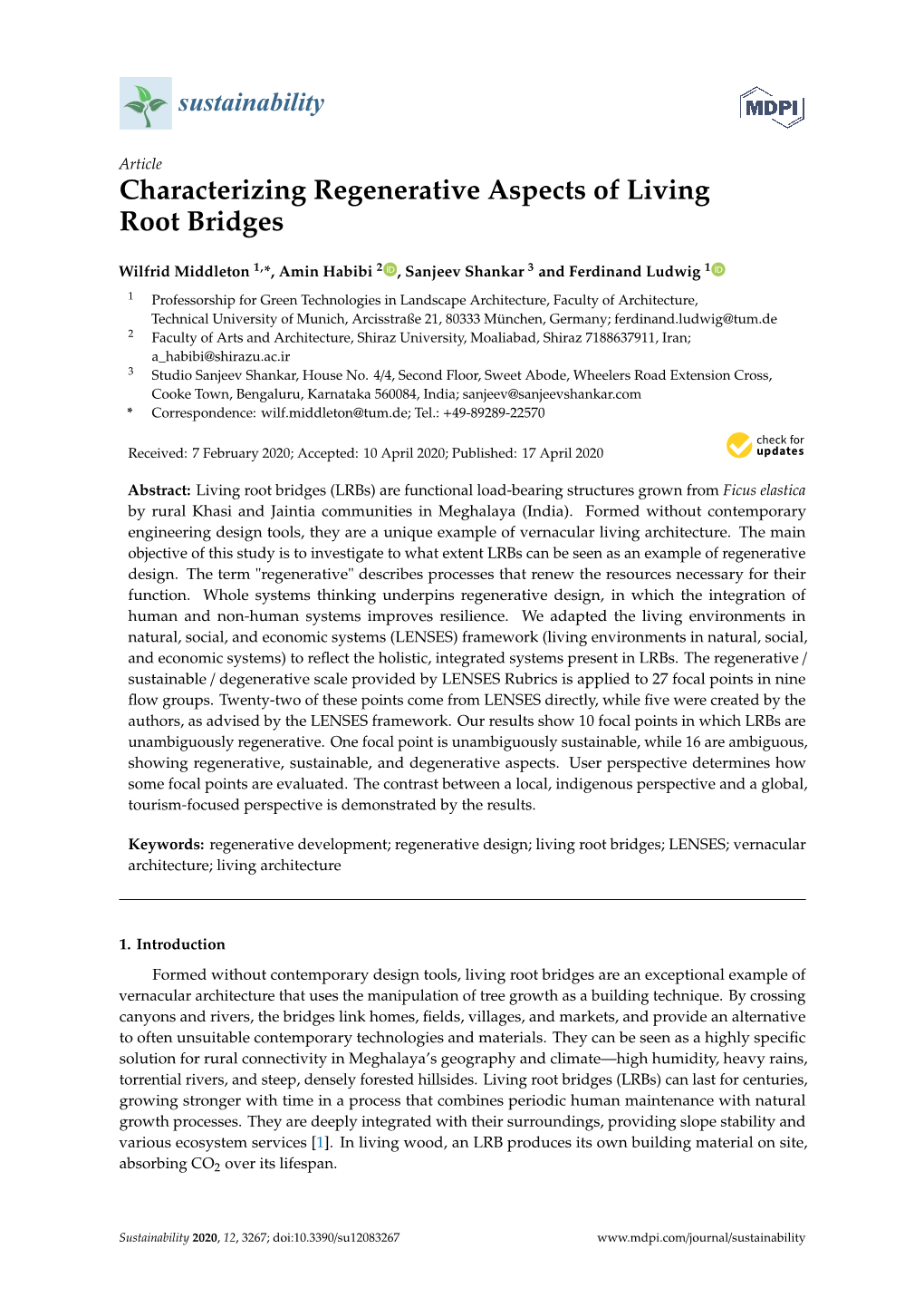 Characterizing Regenerative Aspects of Living Root Bridges