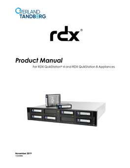 RDX Quikstation 4 & 8 Product Manual