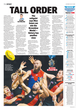The Zeitgeist Says Max Gawn Can Win the Brownlow Medal — History