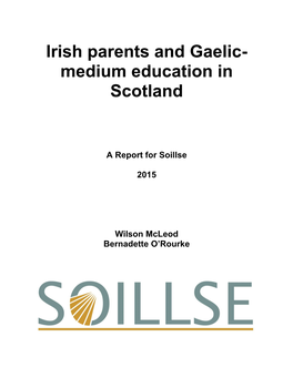 Irish Parents and Gaelic- Medium Education in Scotland