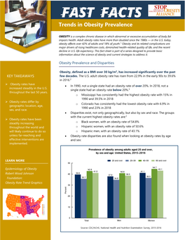 Trends in Obesity Prevalence