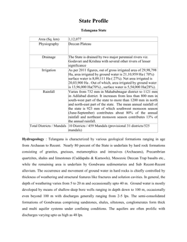 State Profiles of Telangana