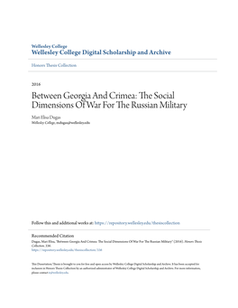 The Social Dimensions of War for the Russian Military