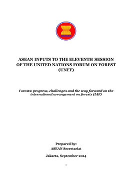 Asean Inputs to the Eleventh Session of the United Nations Forum on Forest (Unff)