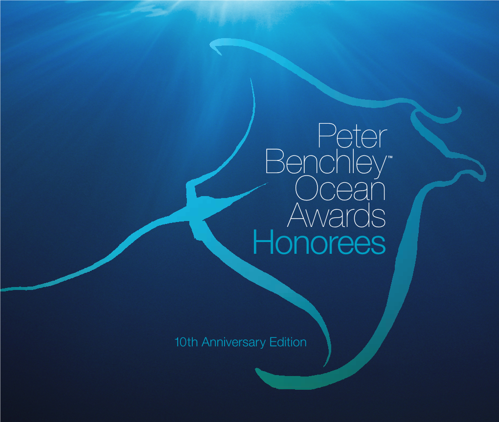 Peter Benchley Ocean Awards Honorees