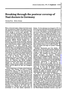 Nazi Doctors in Germany