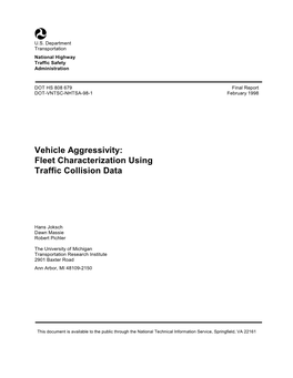 Vehicle Aggressivity: Fleet Characterization Using Traffic Collision Data