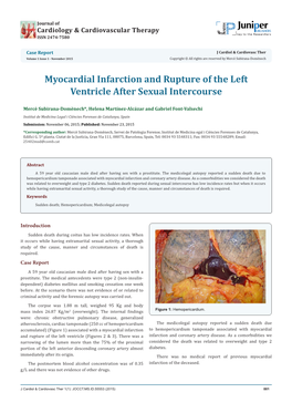 Myocardial Infarction and Rupture of the Left Ventricle After Sexual Intercourse