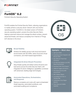 Fortios 6.2 Data Sheet