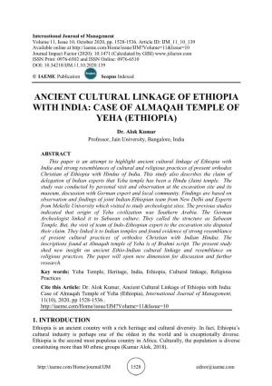 Case of Almaqah Temple of Yeha (Ethiopia)