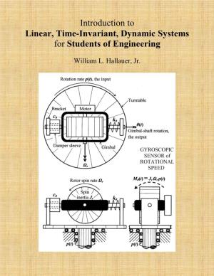 Introduction to Linear, Time-Invariant, Dynamic Systems for Students of Engineering