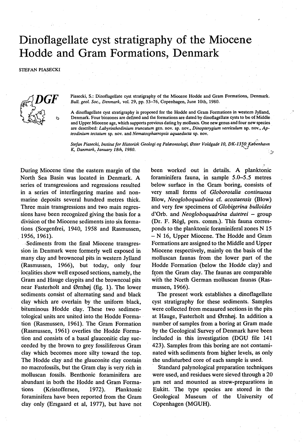 Bulletin of the Geological Society of Denmark, Vol. 29/1-2, Pp. 53-76