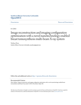 Image Reconstruction and Imaging Configuration Optimization with A