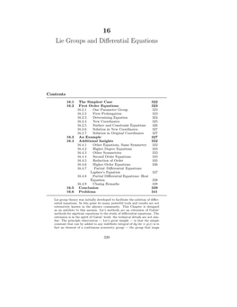 16 Lie Groups and Differential Equations
