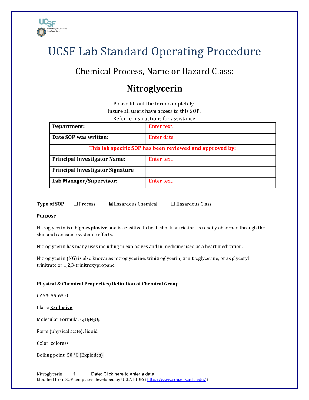 UCSF Lab Standard Operating Procedure s6