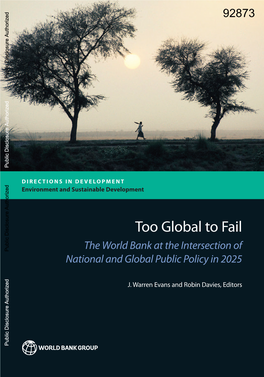Global Public Goods for Development 20 the World Bank’S Role in Promoting Global Public Goods 42 Notes 46 References 47