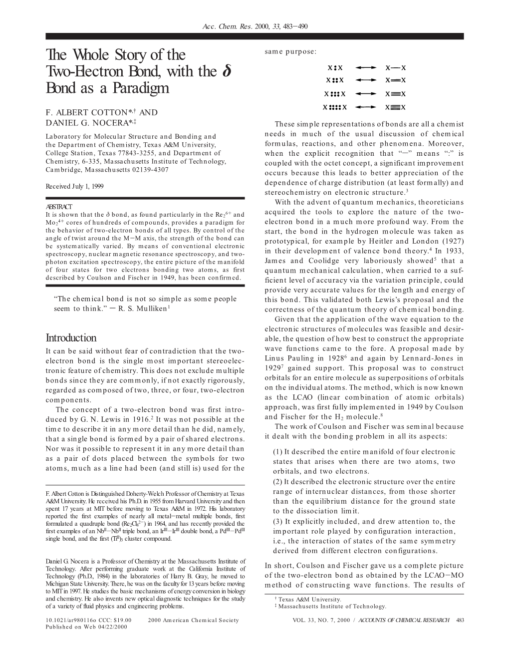 The Whole Story of the Two-Electron Bond, with the Δ Bond As a Paradigm