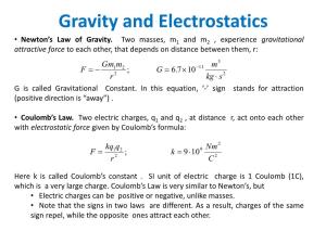 Gravity and Electrostatics