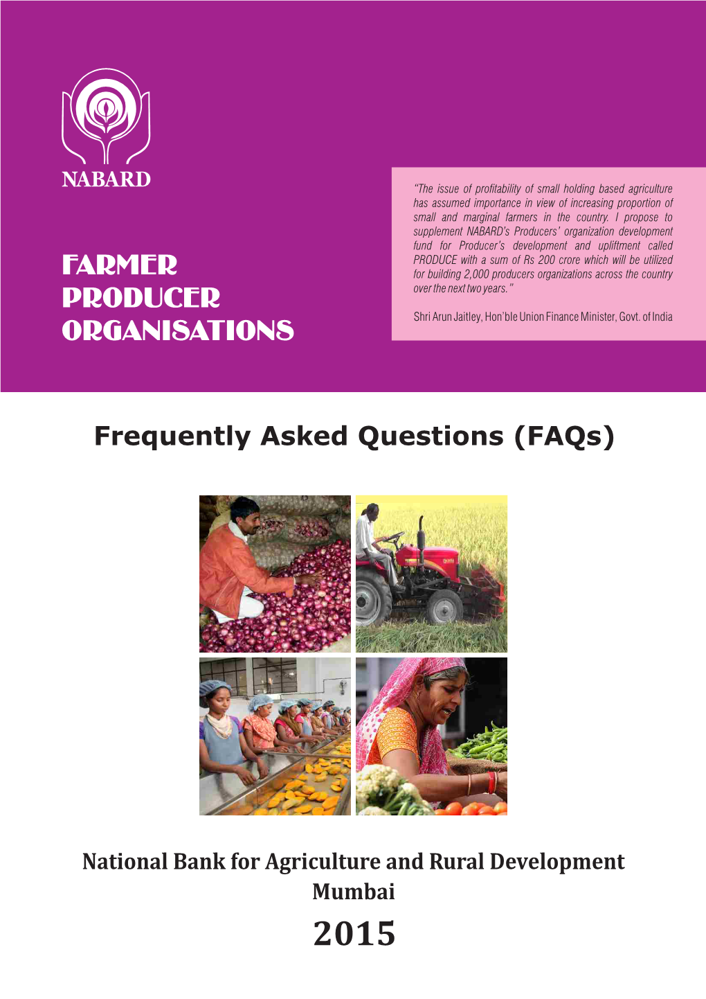 Farmer Producer Organisations (Fpos)