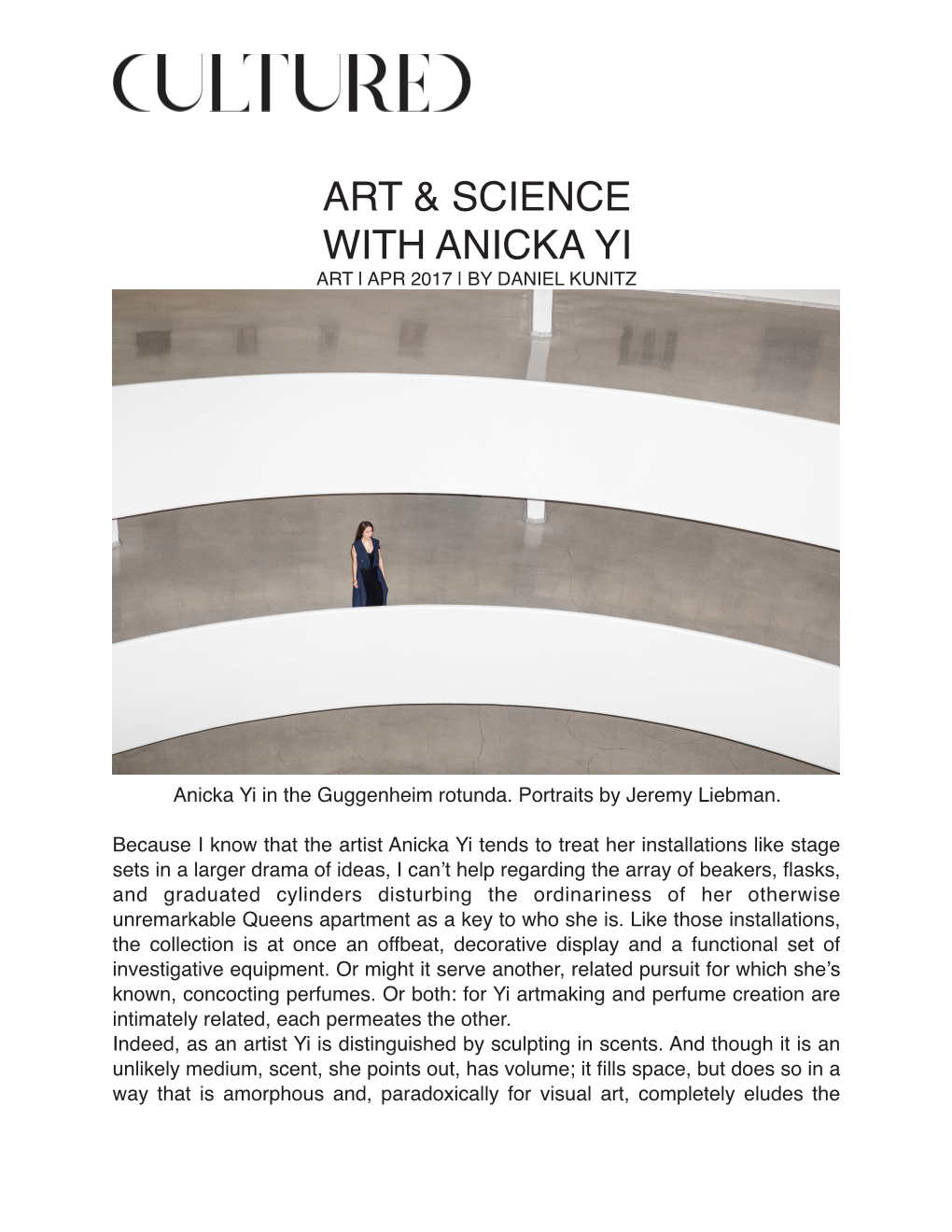 Art & Science with Anicka Yi