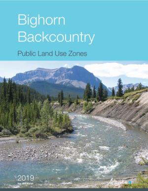 Bighorn Backcountry Public Land Use Zones 2019