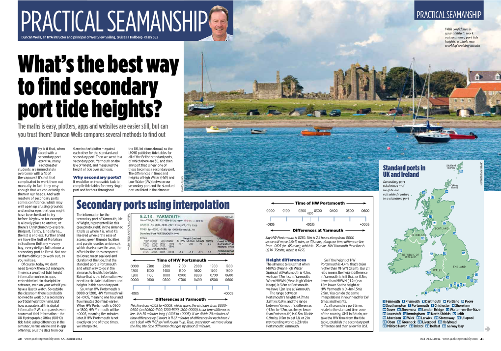 What's the Best Way to Find Secondary Port Tide Heights?