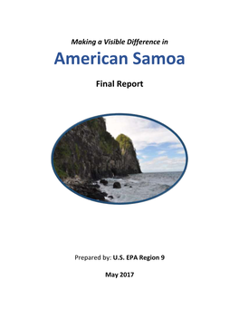 Final Report: Making a Visible Difference in American Samoa