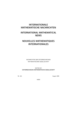 Internationale Mathematische Nachrichten