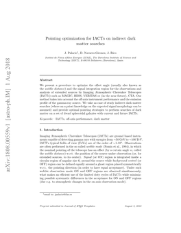 Pointing Optimization for Iacts on Indirect Dark Matter Searches
