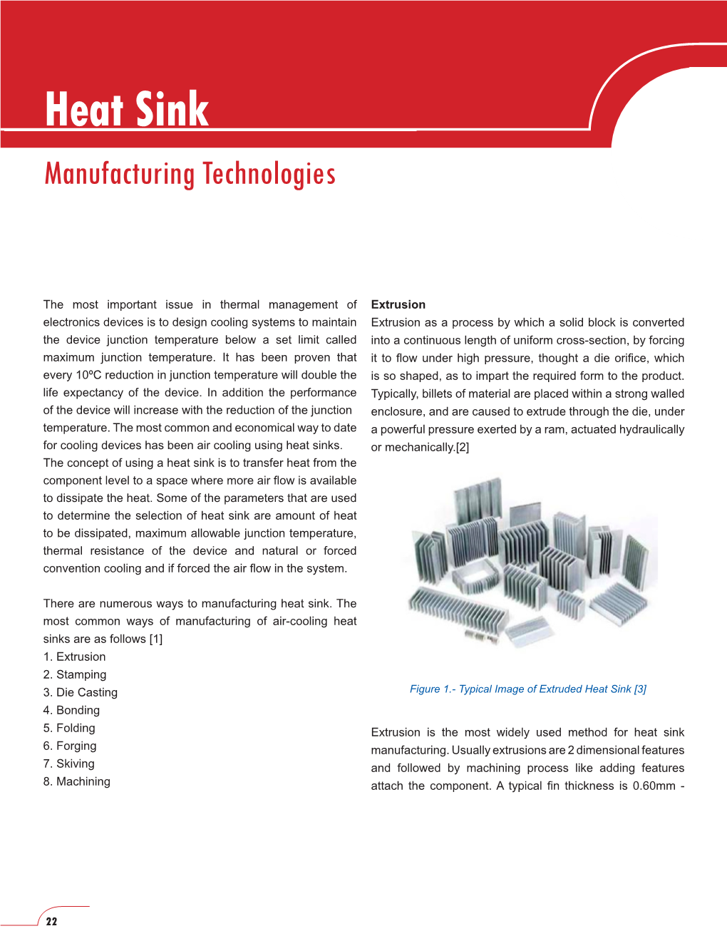 Heat Sink Manufacturing Technologies