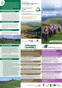 Guided Walks Programme 2011 FREE Easy to Hard