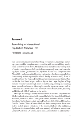 Foreword: Assembling an Intersectional Pop Cultura Analytical Lens