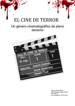 EL CINE DE TERROR Un Género Cinematográfico De Pleno Derecho