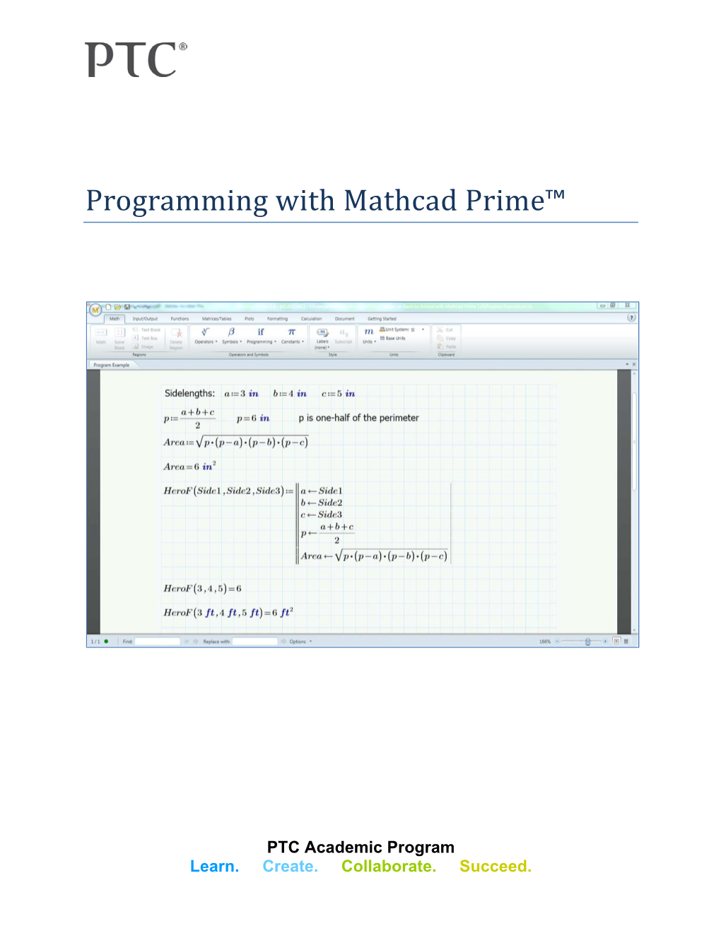 Programming with Mathcad Prime™