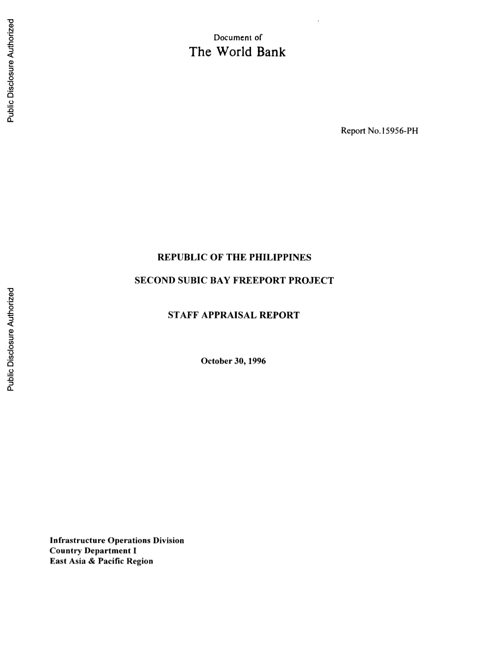 World Bank Document